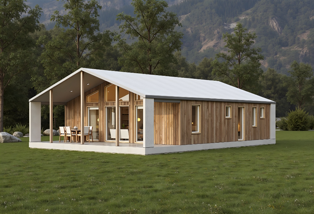 Premium wooden house architectural visualisation by Elevare demonstrating strategic sales focus